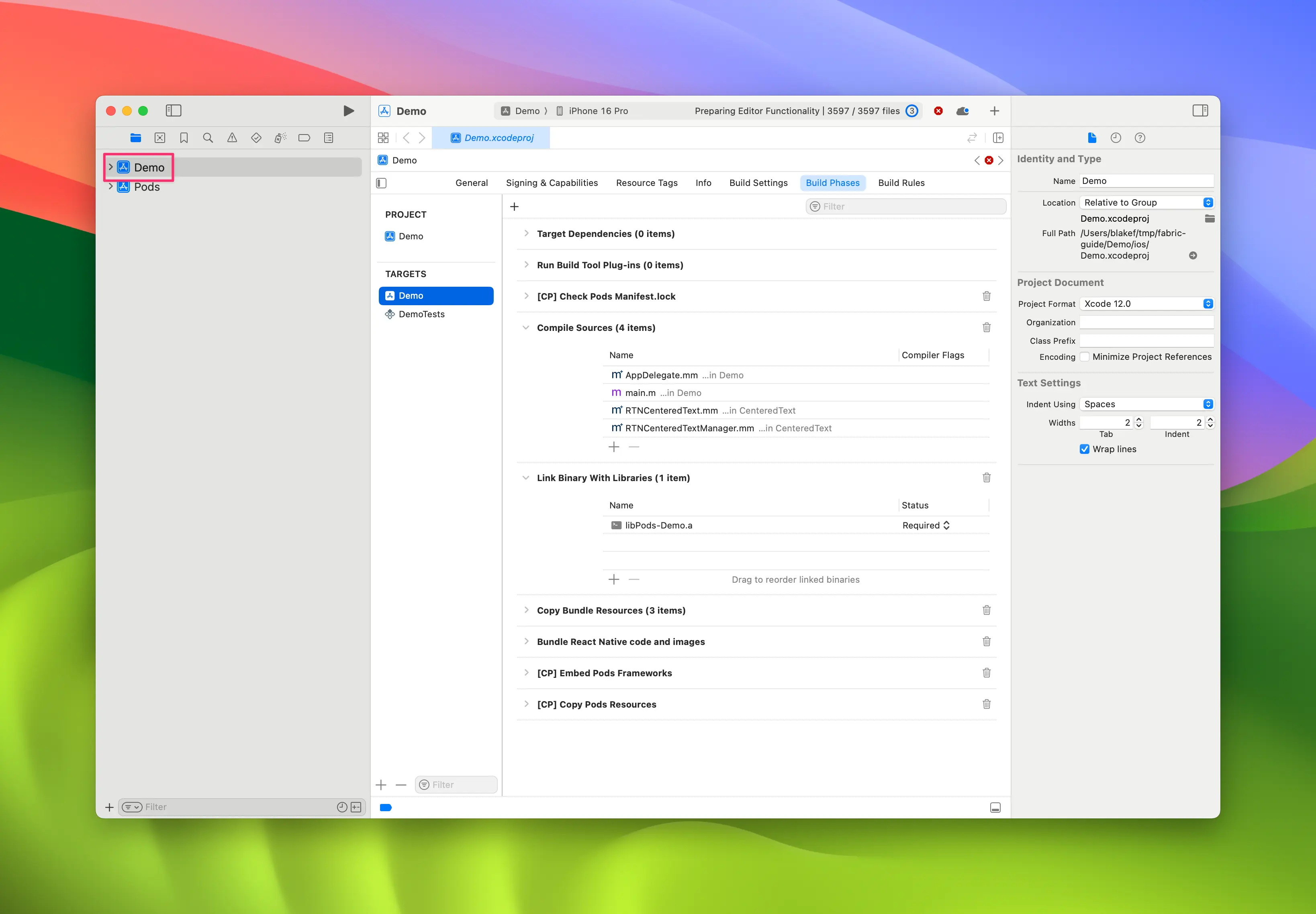 Open Xcode Workspace